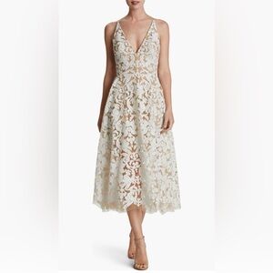 Dress the Population - Blair embellished fit & flair midi cocktail dress